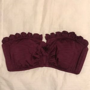 Betsey Johnson bikini top with optional straps